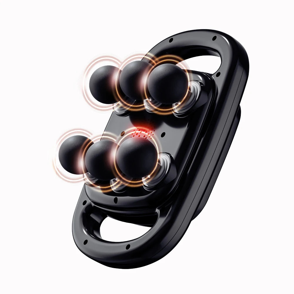 Fascia Gun Massager Six-Head Fascia Gun Massager for Back Waist Legs Body Shoulder High Frequency Professional Muscle Relaxation