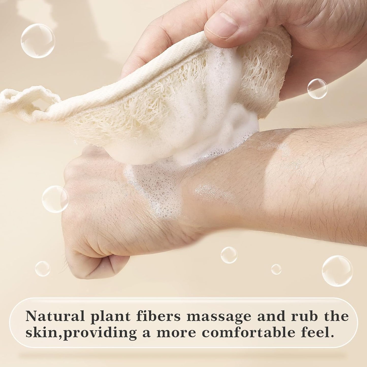 Natural Loofah Sponge Shower for Body, Loofah Exfoliating Body Scrubber, Shower Loofah Pack Bath Sponge Lufas for Women and Men