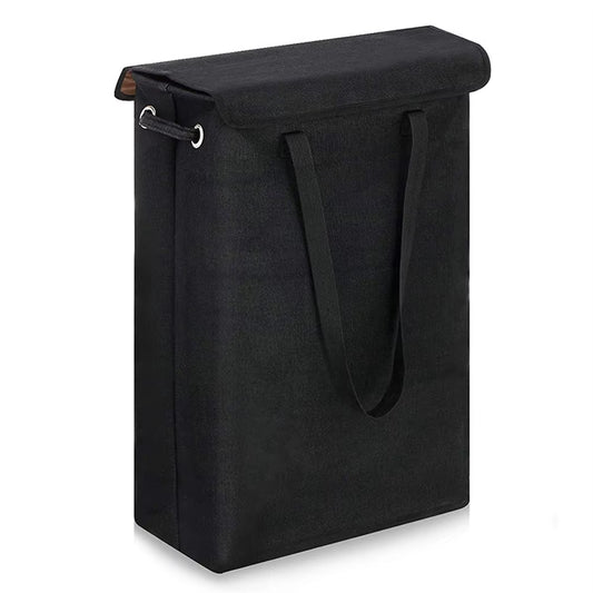 Thin Laundry Basket with Handle & Lid Slim Laundry Basket Multi-Function Narrow Laundry Hamper for Toys Clothing Organization