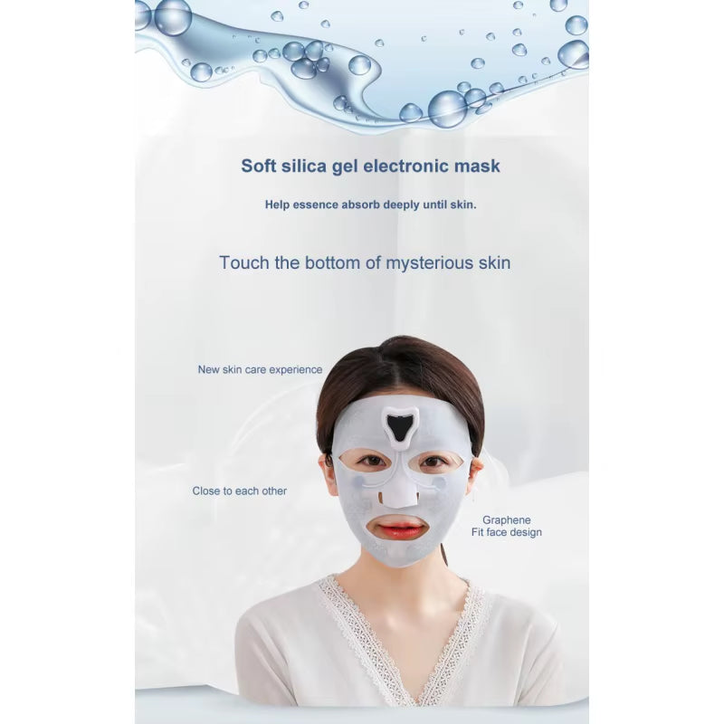 EMS Micro Current Electric Facial Massage Mask Vibration SPA Beauty Skin Care Mask Beauty Instrument