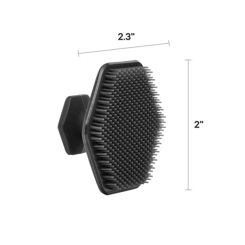 - Men'S Face Scrubber - Premium Silicone Facial Cleansing Brush, Gentle Exfoliator Pad & Soft-Touch Massager - Removes Dead & Dry Skin - Long Lasting Shower Accessories - Charcoal