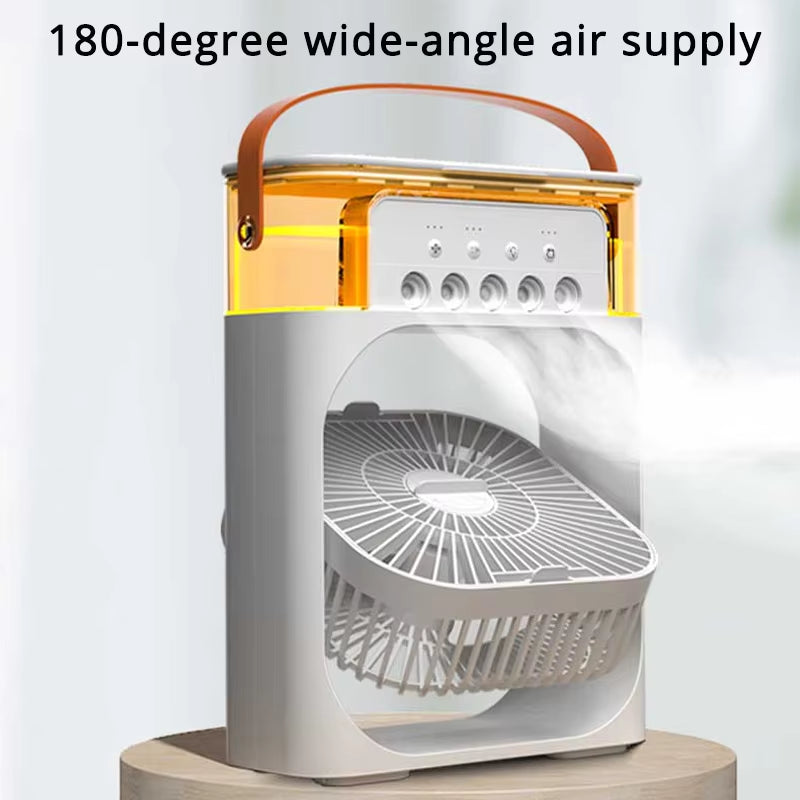 Silent Electric Portrable Mini Mobile Fan Air Humidifier Conditioner Cold Spray Ac Cooler Cooling Fans Home Usb Ice 3 in 1 Water