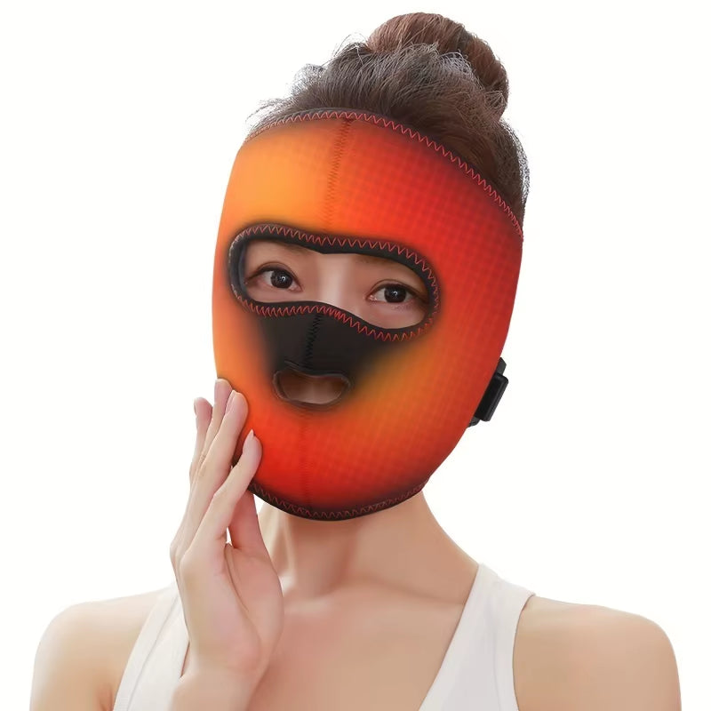 Electrically Heated Head Facial Paralysis Hot Pack Massage Mask Face Aftermath Recovery Instrument Face Spasm Crooked Mouth