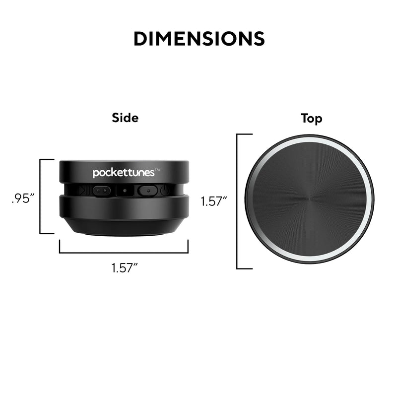 Bone Conduction Instant Mini Speakers with Bluetooth Wireless Technology, Pack of 2 (Black)