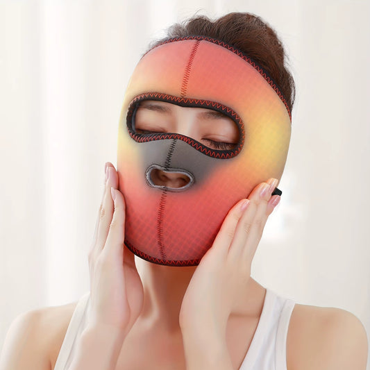 Electrically Heated Head Facial Paralysis Hot Pack Massage Mask Face Aftermath Recovery Instrument Face Spasm Crooked Mouth