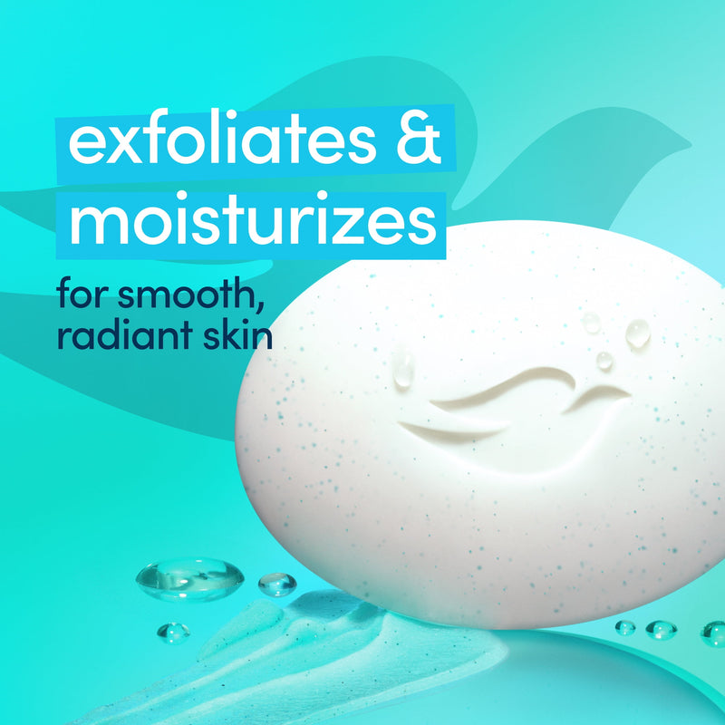 Beauty Bar Soap for Women Gentle Exfoliating All Skin, 3.75 Oz 8 Bars