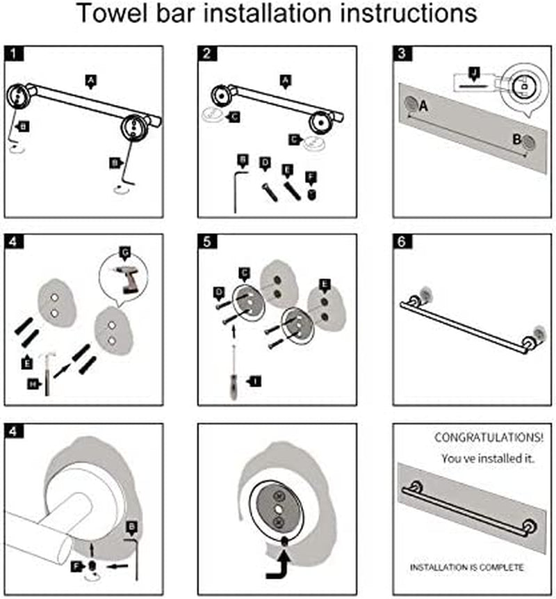 Bathroom Towel Bar 24