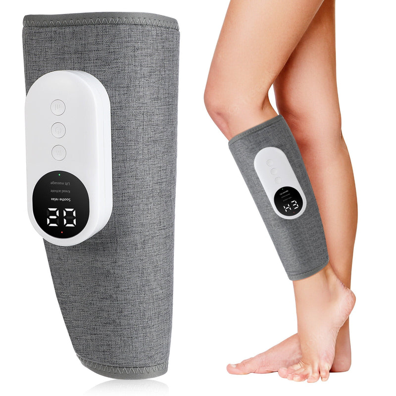 Leg Massager, Calf Air Compression Massager with Heat, Cordless Leg Massager for Circulation and Pain Relief, Calf Massager with 3 Intensities