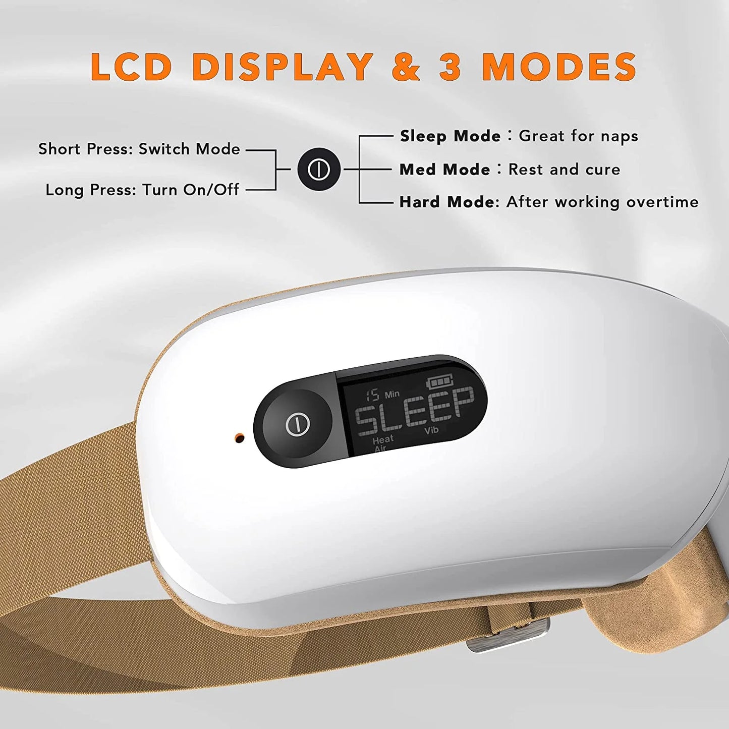 Isee4 Eye Massager with Heat Air Pressure, No Music Silence Massage for Dry Eye, Eye Strain, Eye Fatigue Relief & Better Sleep