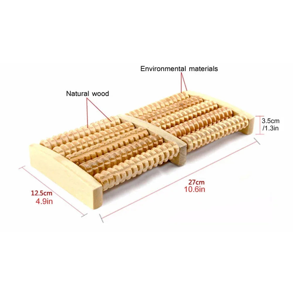 Wooden Foot Massage Roller Relieves Fatigue Foot Pain and Plantar Fasciitis Plantar Muscle Relaxation Tool Muscle Relax Home Gym
