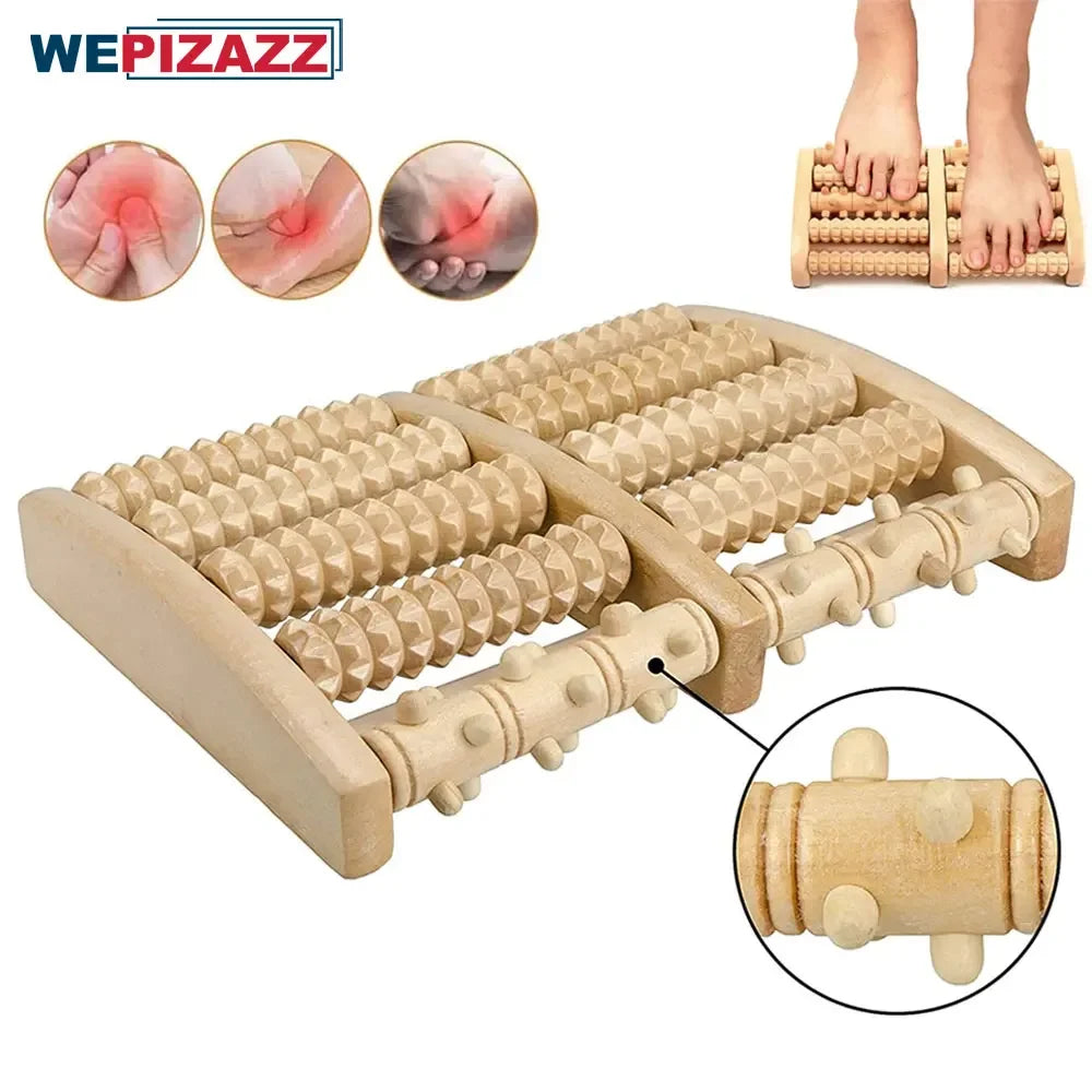 Wooden Foot Massage Roller Relieves Fatigue Foot Pain and Plantar Fasciitis Plantar Muscle Relaxation Tool Muscle Relax Home Gym