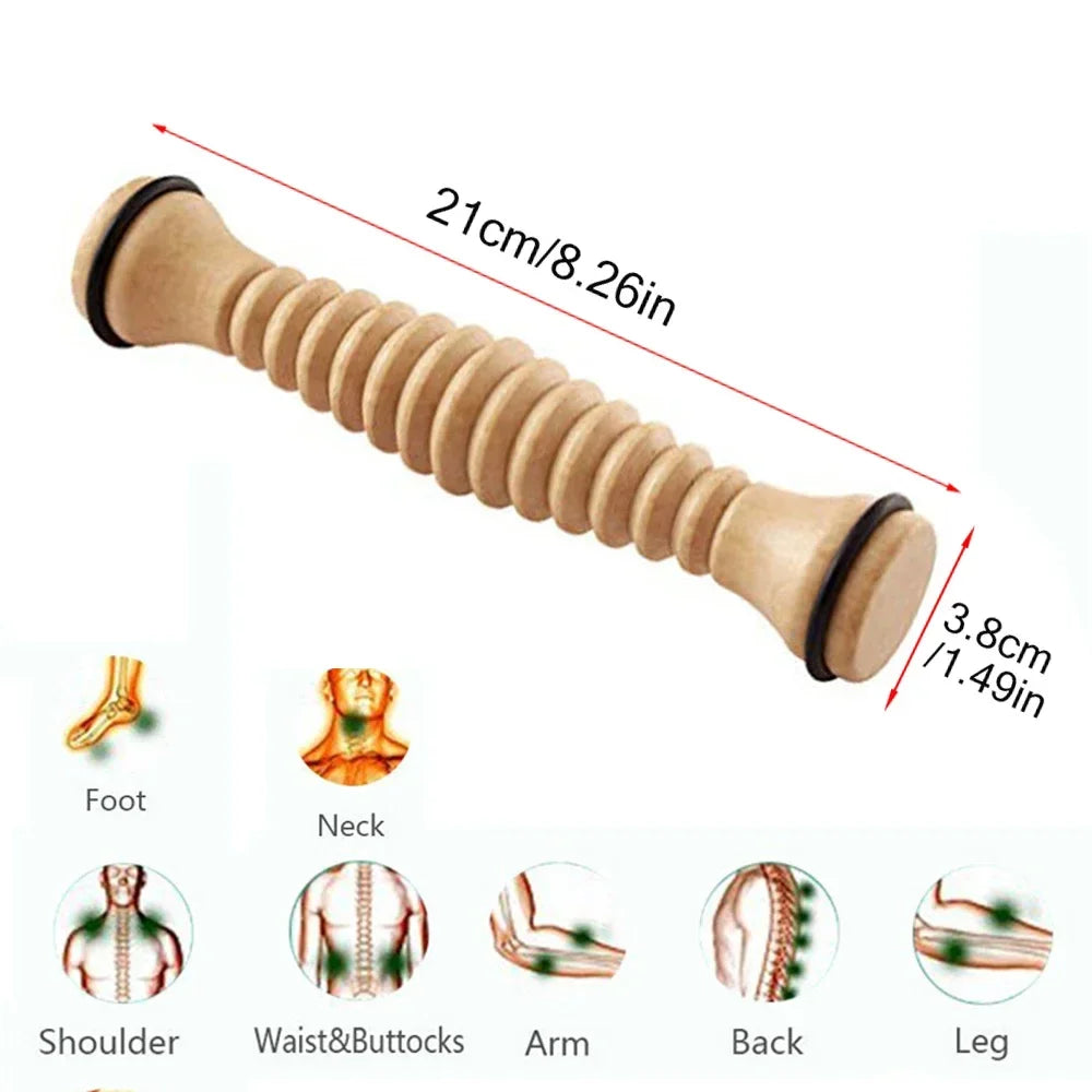 Wooden Foot Massage Roller Relieves Fatigue Foot Pain and Plantar Fasciitis Plantar Muscle Relaxation Tool Muscle Relax Home Gym