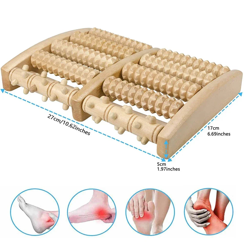 Wooden Foot Massage Roller Relieves Fatigue Foot Pain and Plantar Fasciitis Plantar Muscle Relaxation Tool Muscle Relax Home Gym