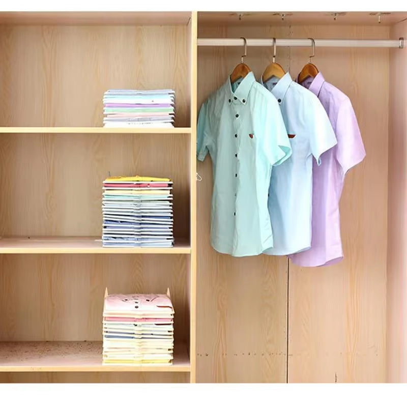 5Pcs Shirt Organizer T Shirt Folder Board Clothing Dividers Stackable T Shirt Document Lazy Folding Board Organizers Dropship