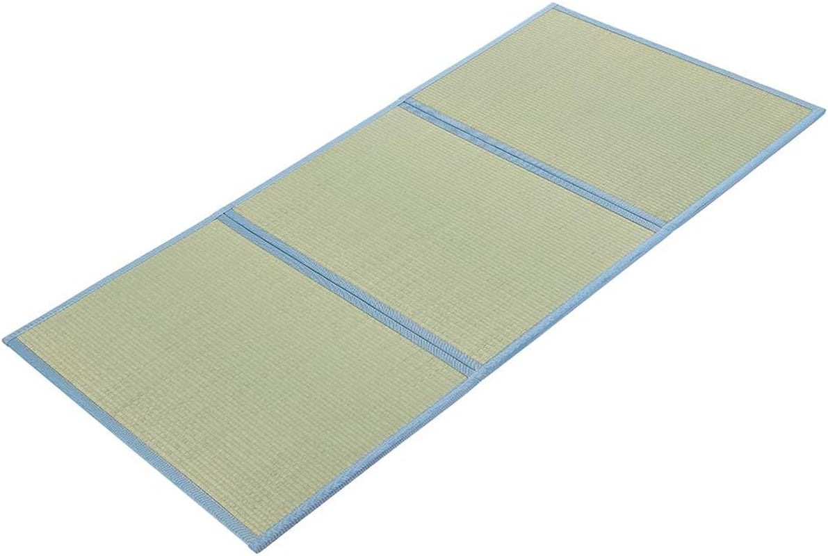 Tatami Mat Japanese Futon Mattress Portable Tatami Mattress Foldable Bed Frame Rush Grass (Twin XL)