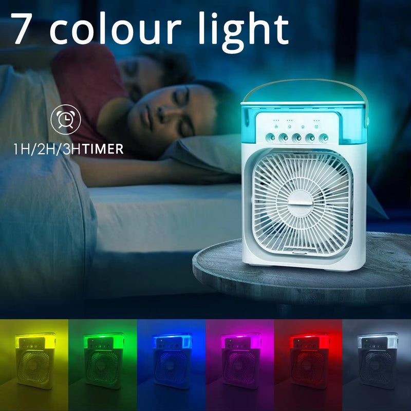 Silent Electric Portrable Mini Mobile Fan Air Humidifier Conditioner Cold Spray Ac Cooler Cooling Fans Home Usb Ice 3 in 1 Water