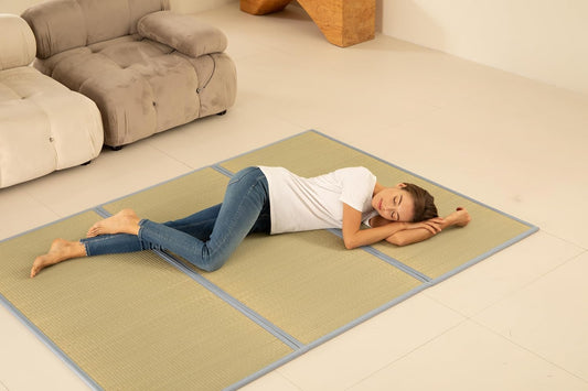 Tatami Mat Japanese Foldable Mattress Full Size Japanese Floor Bed Mattress Rush Grass (Full)