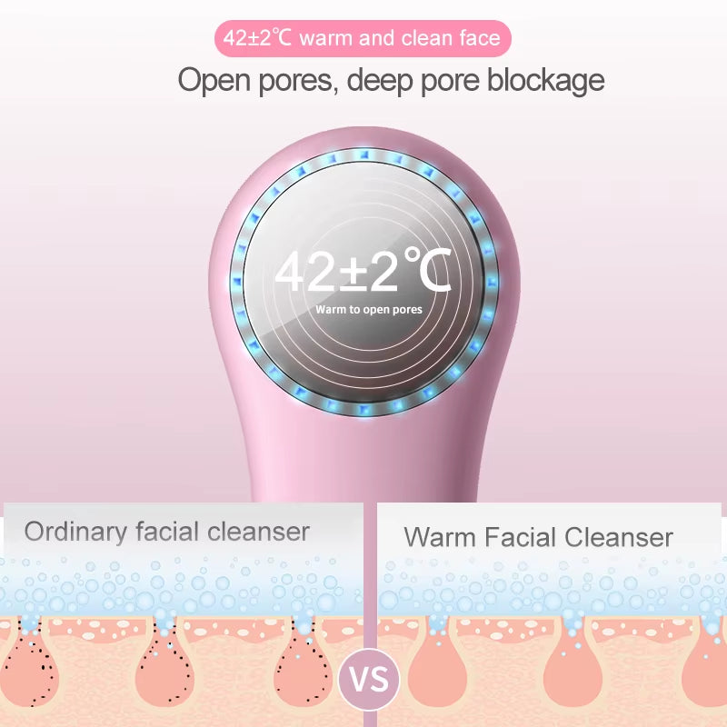Facial Cleansing Brush Ddevice Face Scrubber Waterproof Face Scrub Brush Electric Silicone Face Scrubber Cleanser Brush