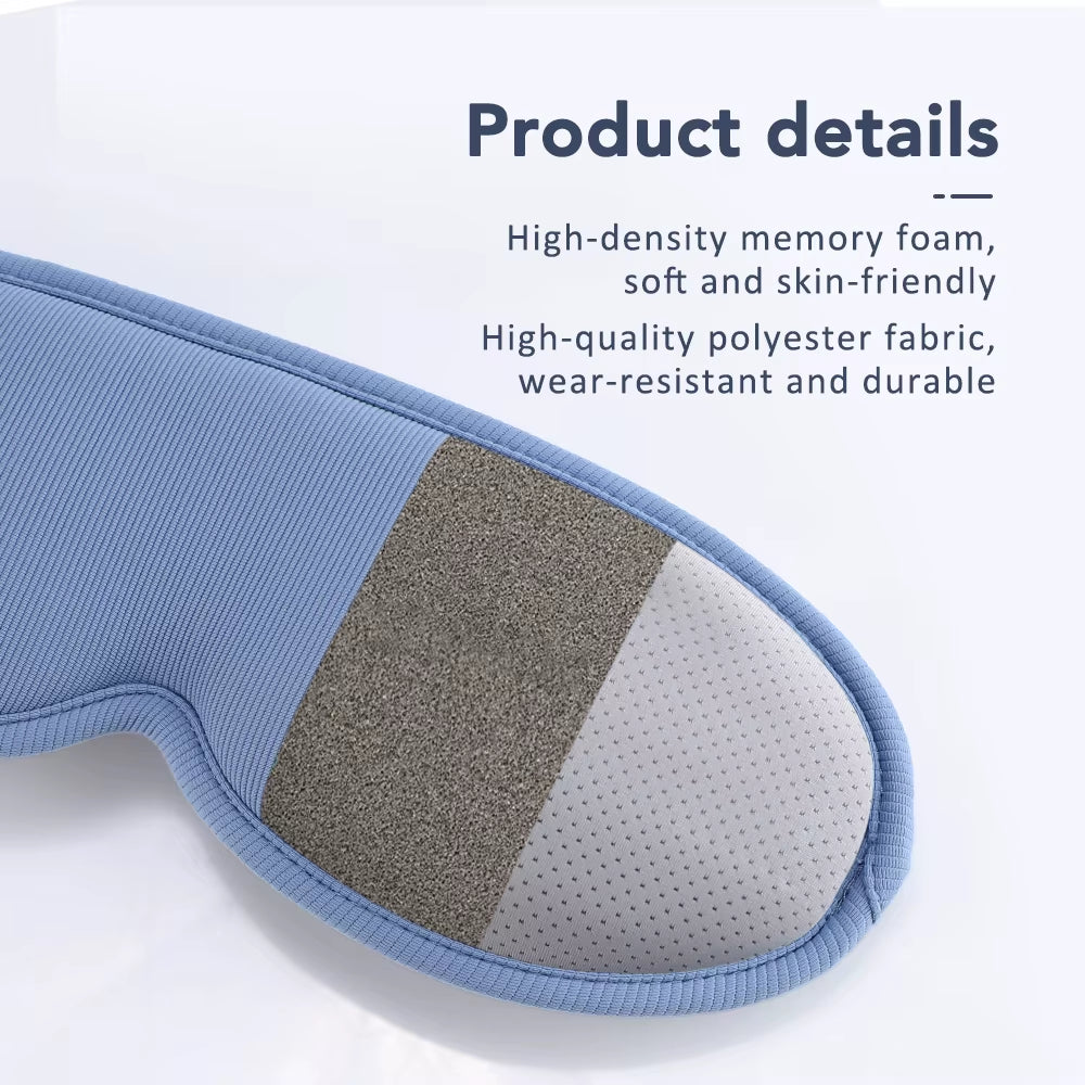 Electric Graphene Hot Compress Massage Eye Mask 5 Vibration Modes 3-Level Heated Eye Massager Relief Fatigue Sleep Mask