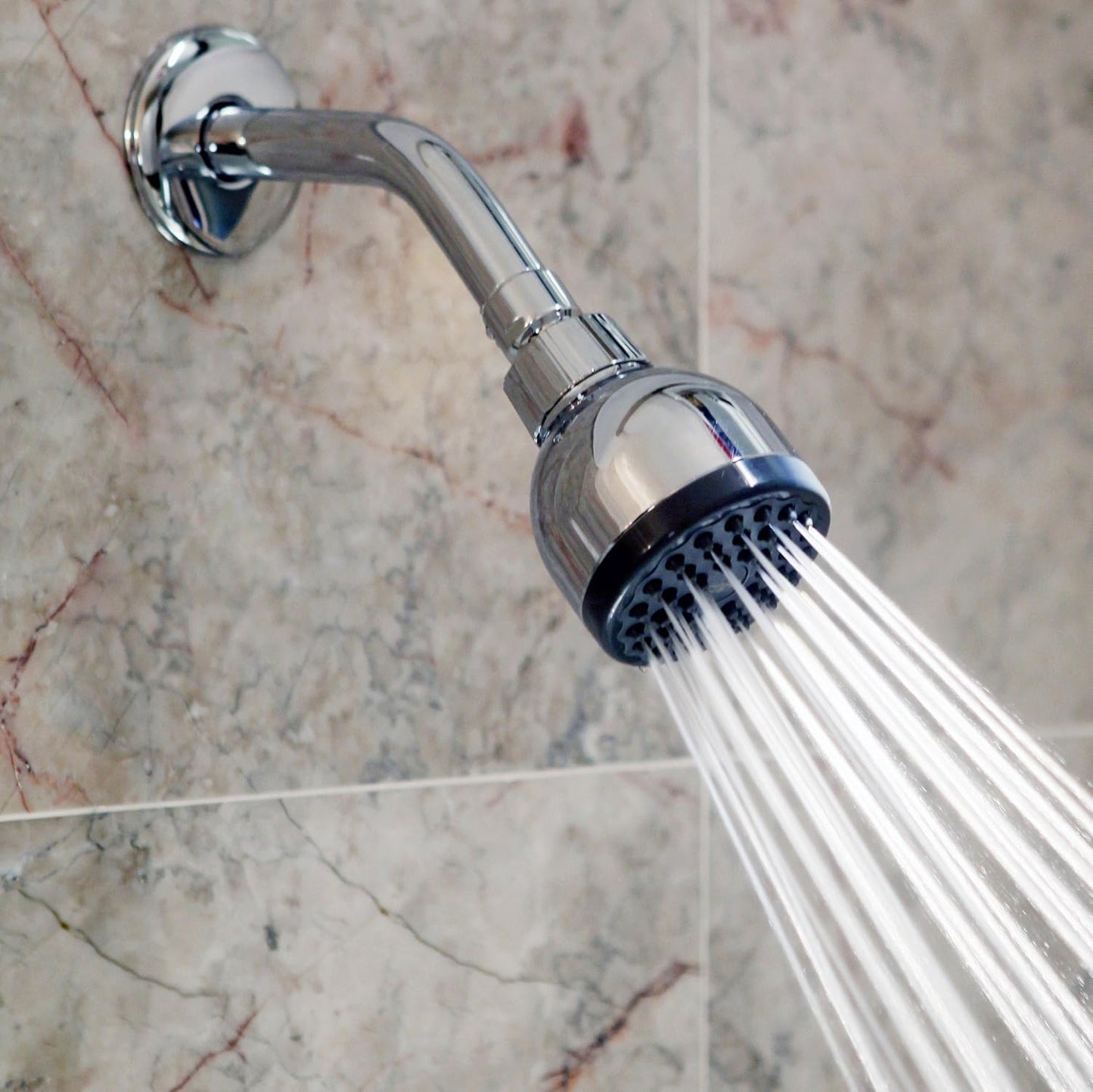 3 Inch High Pressure Shower Head - Best Pressure Boosting, Wall Mount, Bathroom Showerhead for Low Flow Showers, 1.8 GPM - Chrome & California Certified