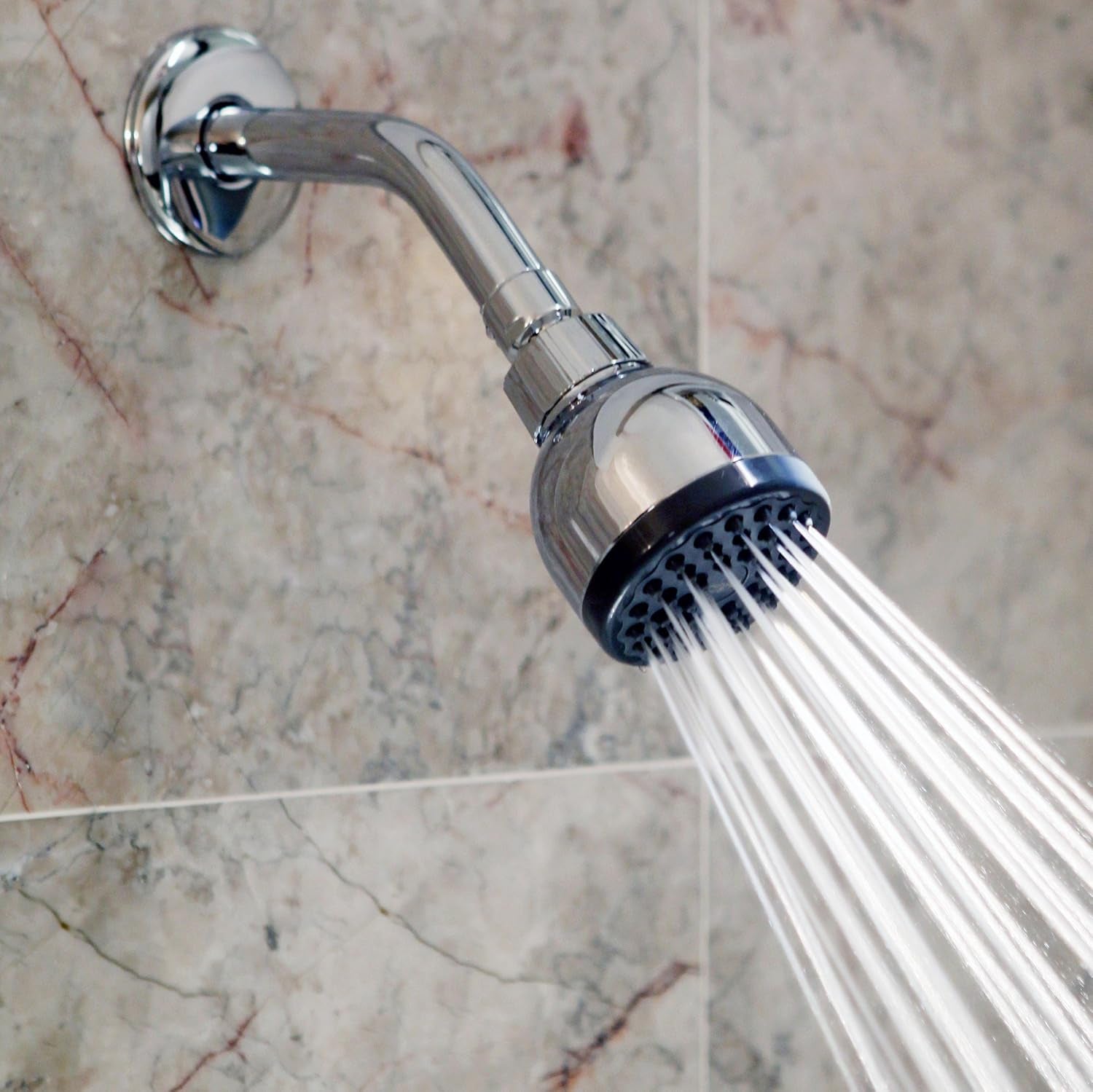3 Inch High Pressure Shower Head - Best Pressure Boosting, Wall Mount, Bathroom Showerhead for Low Flow Showers, 1.8 GPM - Chrome & California Certified
