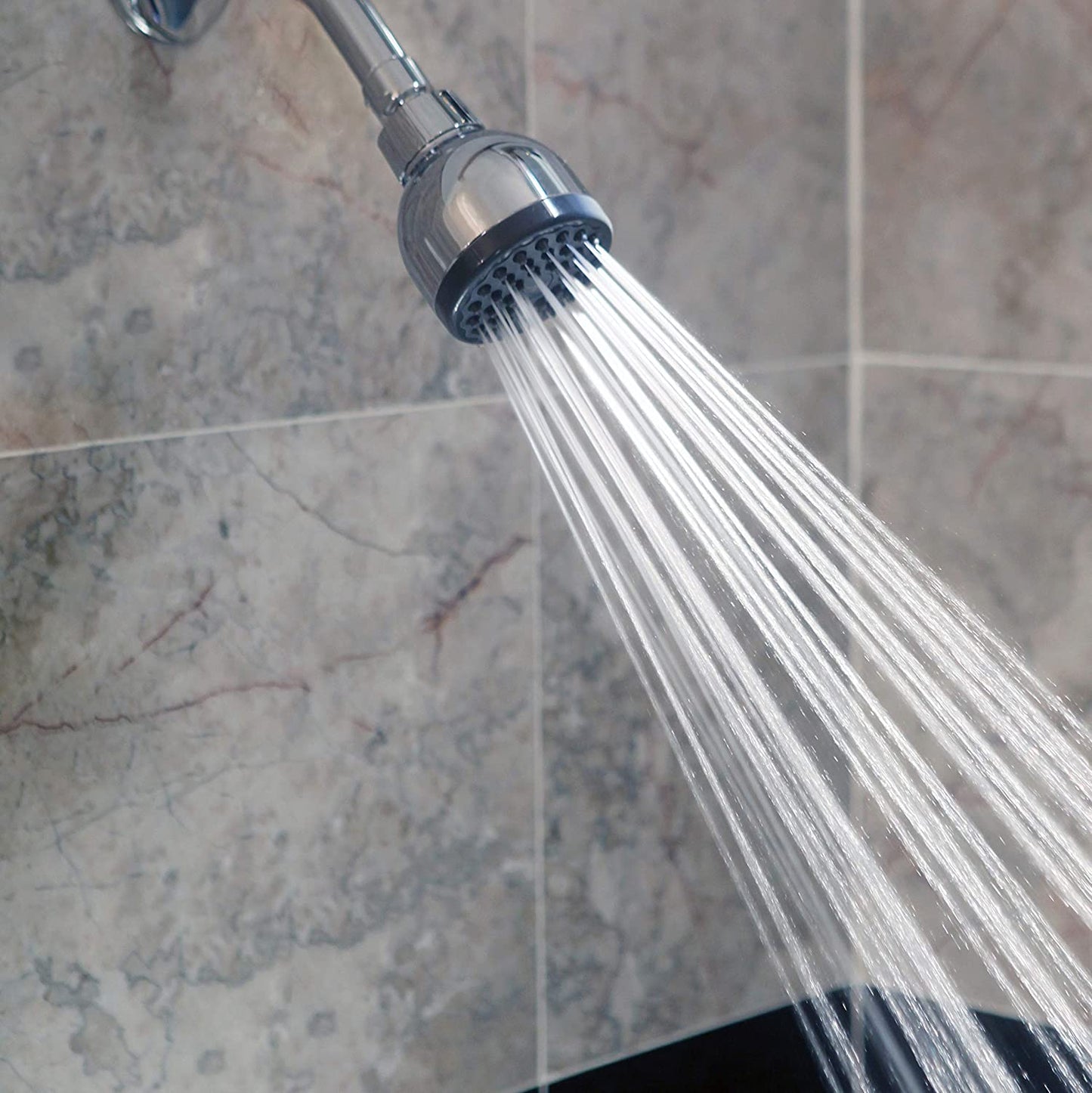 3 Inch High Pressure Shower Head - Best Pressure Boosting, Wall Mount, Bathroom Showerhead for Low Flow Showers, 1.8 GPM - Chrome & California Certified
