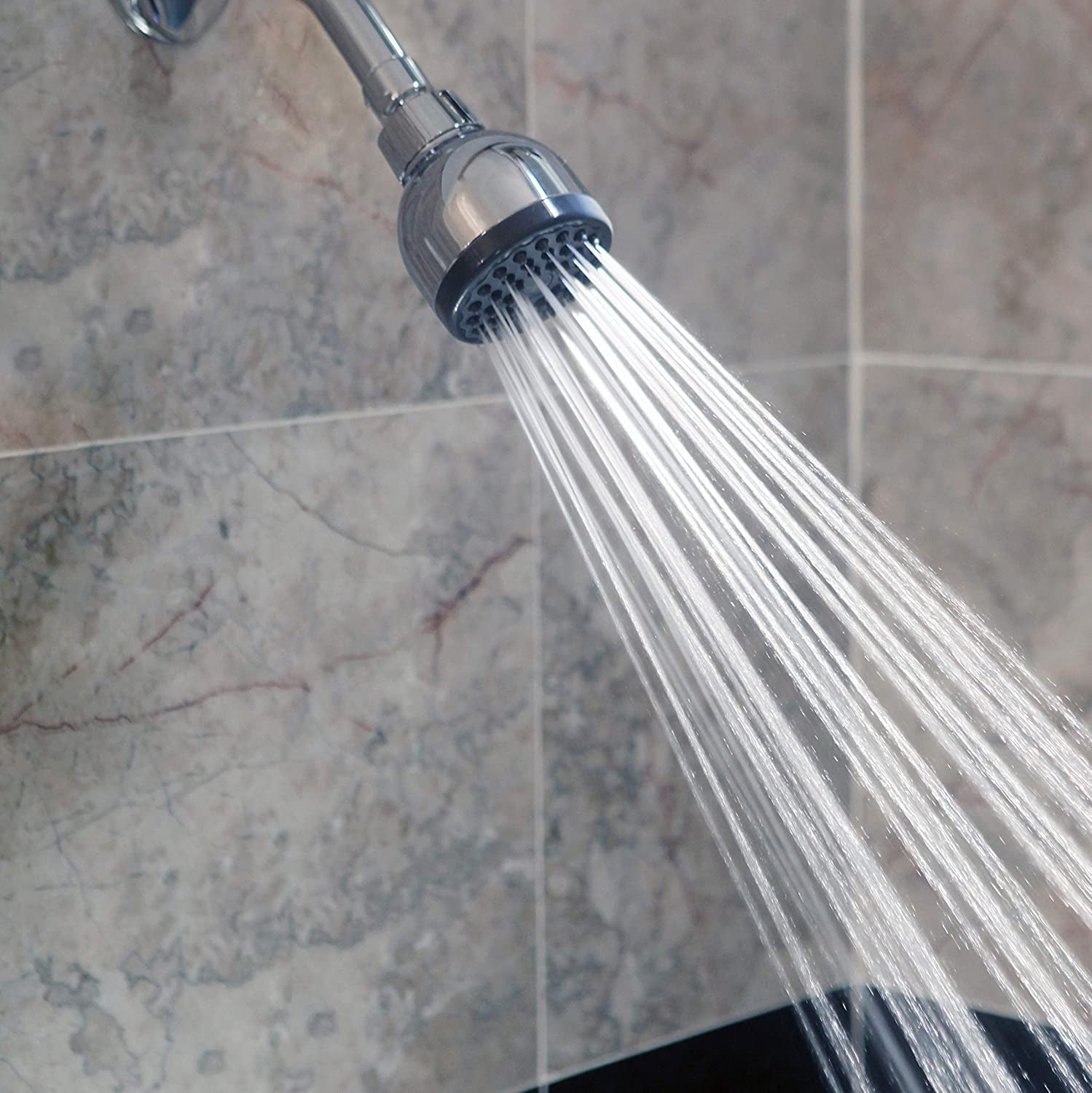 3 Inch High Pressure Shower Head - Best Pressure Boosting, Wall Mount, Bathroom Showerhead for Low Flow Showers, 1.8 GPM - Chrome & California Certified