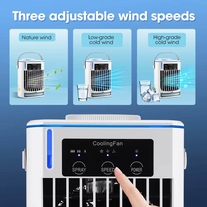 Mini Portable Air Conditioner Air Cooler Fan USB Water Cooling Fan Air Conditioning for Home Office Mobile Air Conditioner