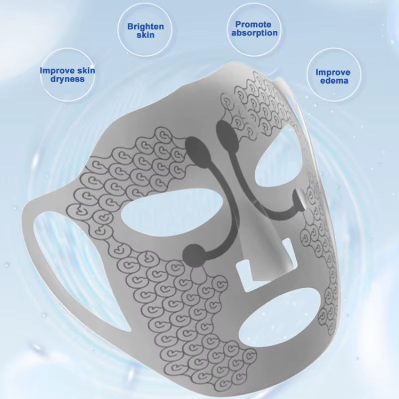 EMS Micro Current Electric Facial Massage Mask Vibration SPA Beauty Skin Care Mask Beauty Instrument