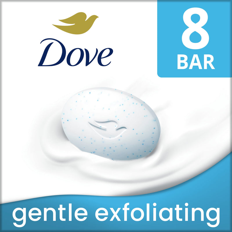 Beauty Bar Soap for Women Gentle Exfoliating All Skin, 3.75 Oz 8 Bars