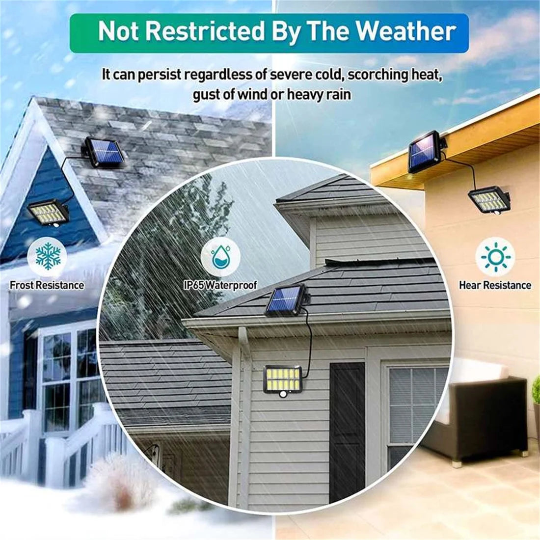 Outdoor Solar Wall Lights Waterproof Spotlight Flood Light, Security Wall Light Dusk to Dawn for Outdoor Yard Garden Garage Patio Porch