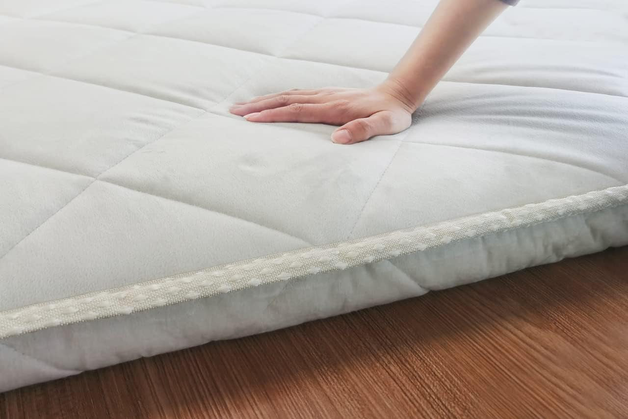 Futon Mattress Full Bedding - Traditional Japanese Sleeping Mat - Shikibuton Shiki Futon - Floor Beds - Lightweight, Portable - 82 X 53 X 2.5 Inch