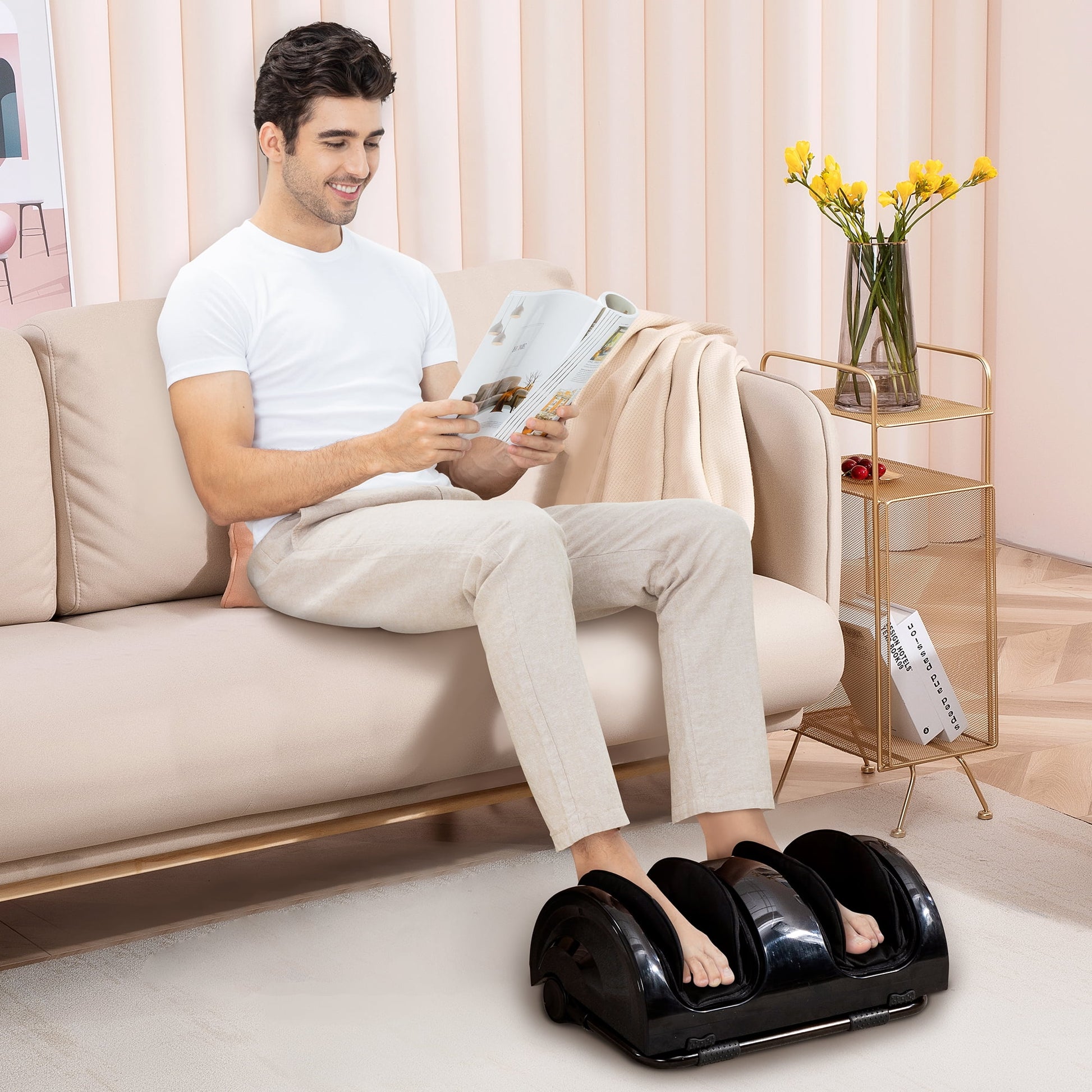 Foot Massager Machine with Heat, Kneading Rolling Foot Calf Massager, Shiatsu Leg Massager, Mothers Day Gifts
