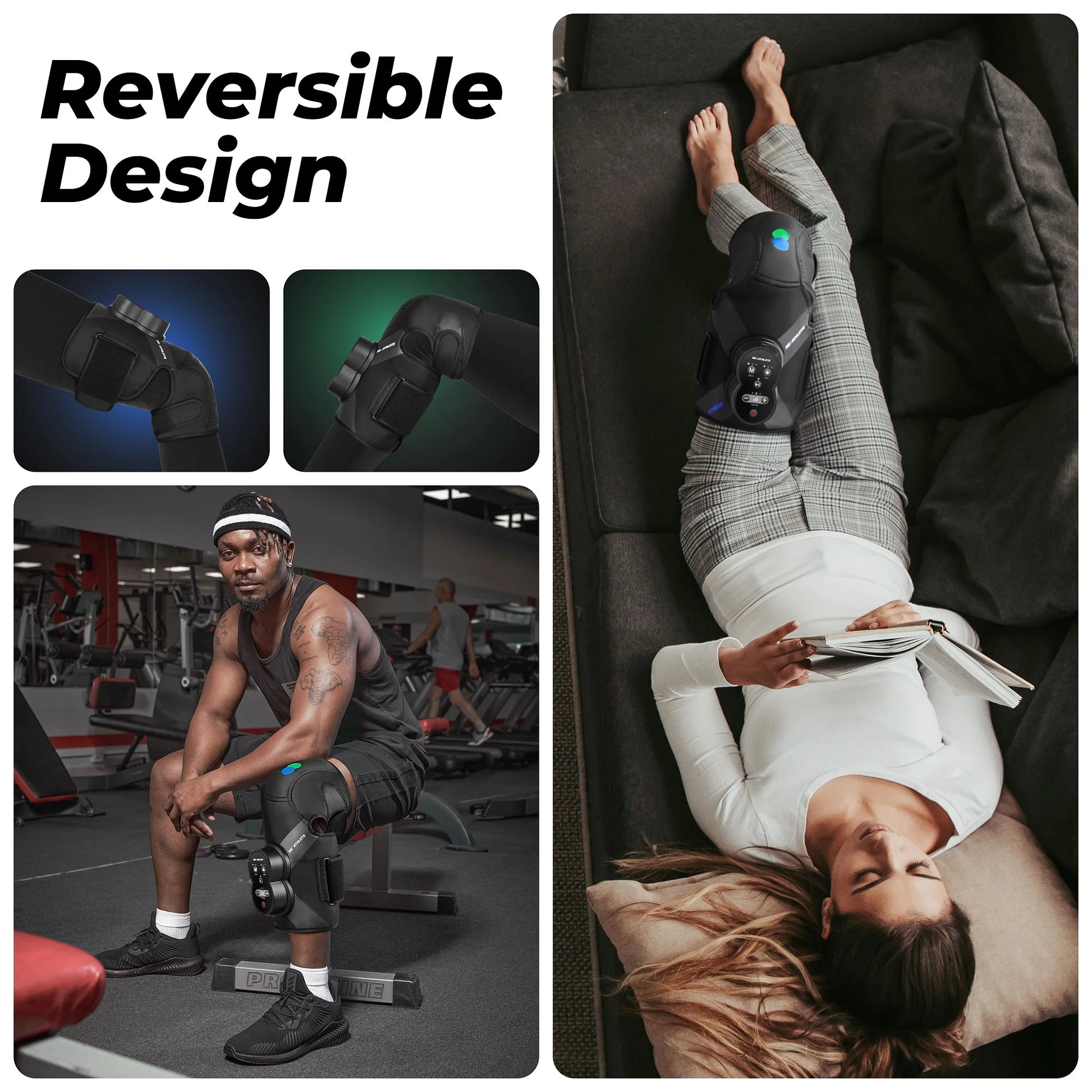 Xpress Knee Massager for Pain Relief Rechargeable, Portable | Leg Massager with Heat and Compression | Also Calf Massager or Thigh Massager | Massager for Circulation