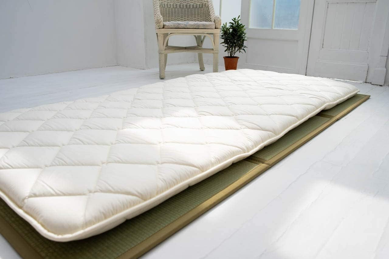 Futon Mattress Full Bedding - Traditional Japanese Sleeping Mat - Shikibuton Shiki Futon - Floor Beds - Lightweight, Portable - 82 X 53 X 2.5 Inch